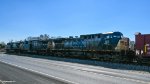 CSX 63, 49 & 5440 stopped with a ballast train